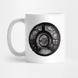 Round Door II - Black and White - Fantasy Mug